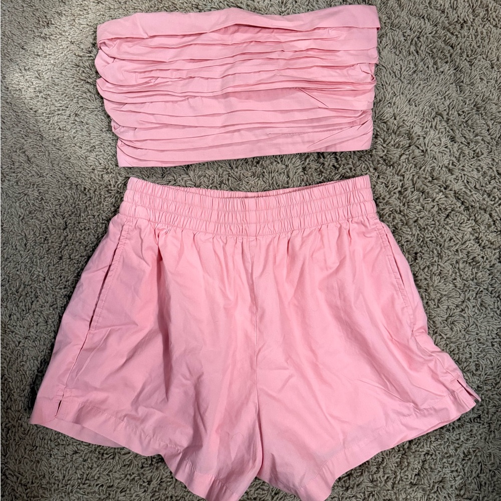 Abercrombie & Fitch Pink Ruched Tube Top